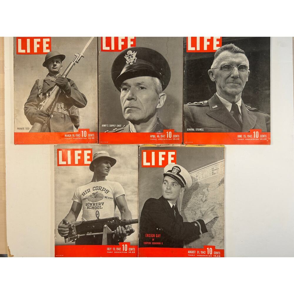 LIFE Magazine Lot 5 1942 WWII Aviation Naval Air Power Ads